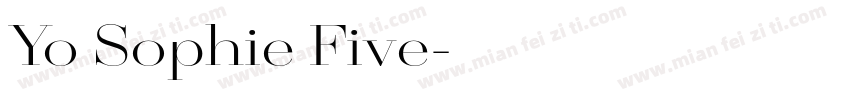 Yo Sophie Five字体转换